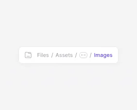 Breadcrumb UI component illustration
