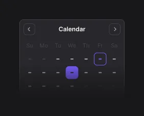 Calendar UI component illustration