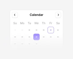 Calendar UI component illustration