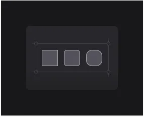 Corner radius shapes illustration