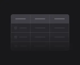 Table UI component illustration
